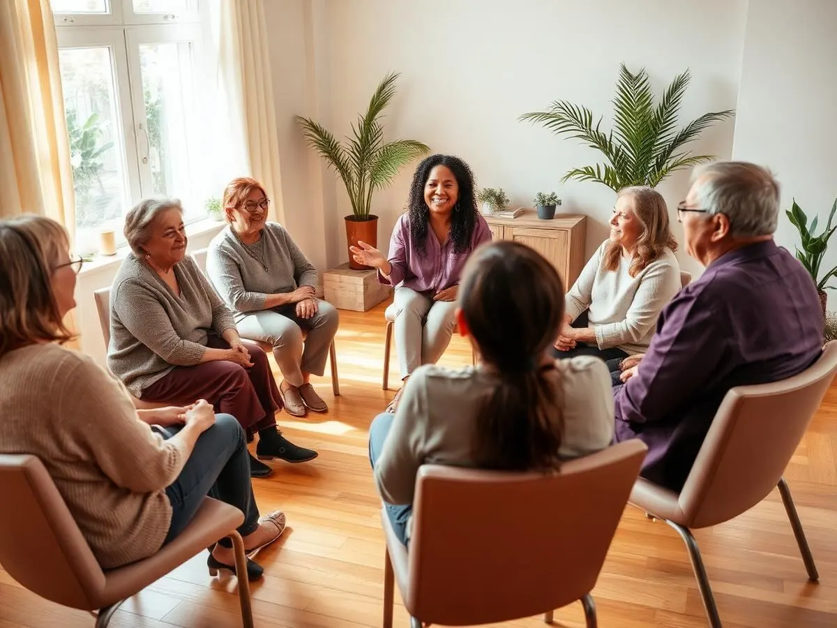 A welcoming circle of chairs in a bright room