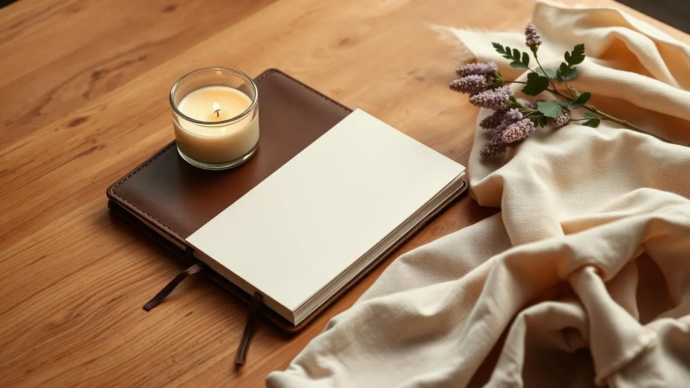 A warm desk with journal and lamp — resources between sessions